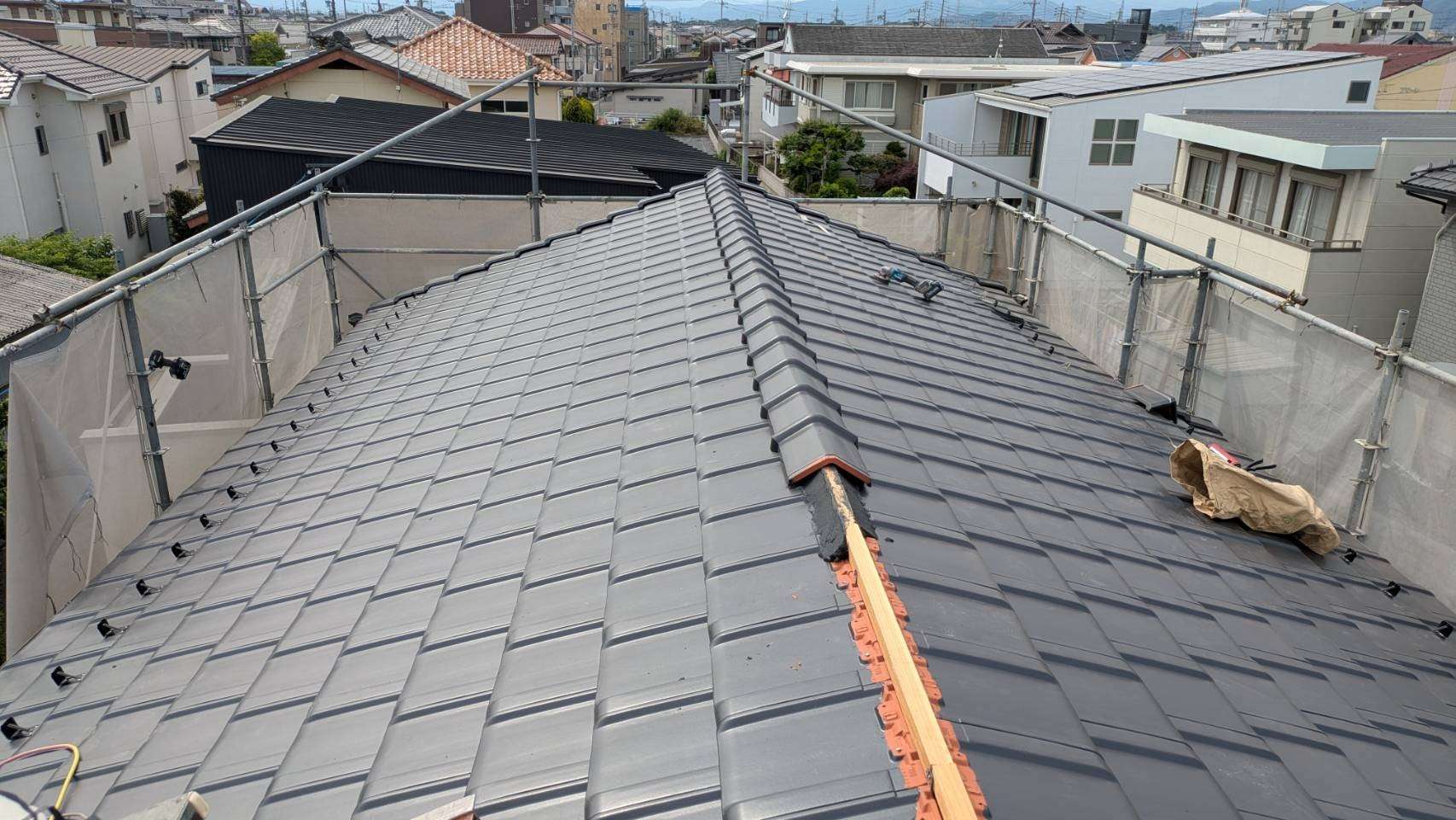 2025年7月施工　屋根の葺き替え　外壁カバー工法　岐阜市　S様邸