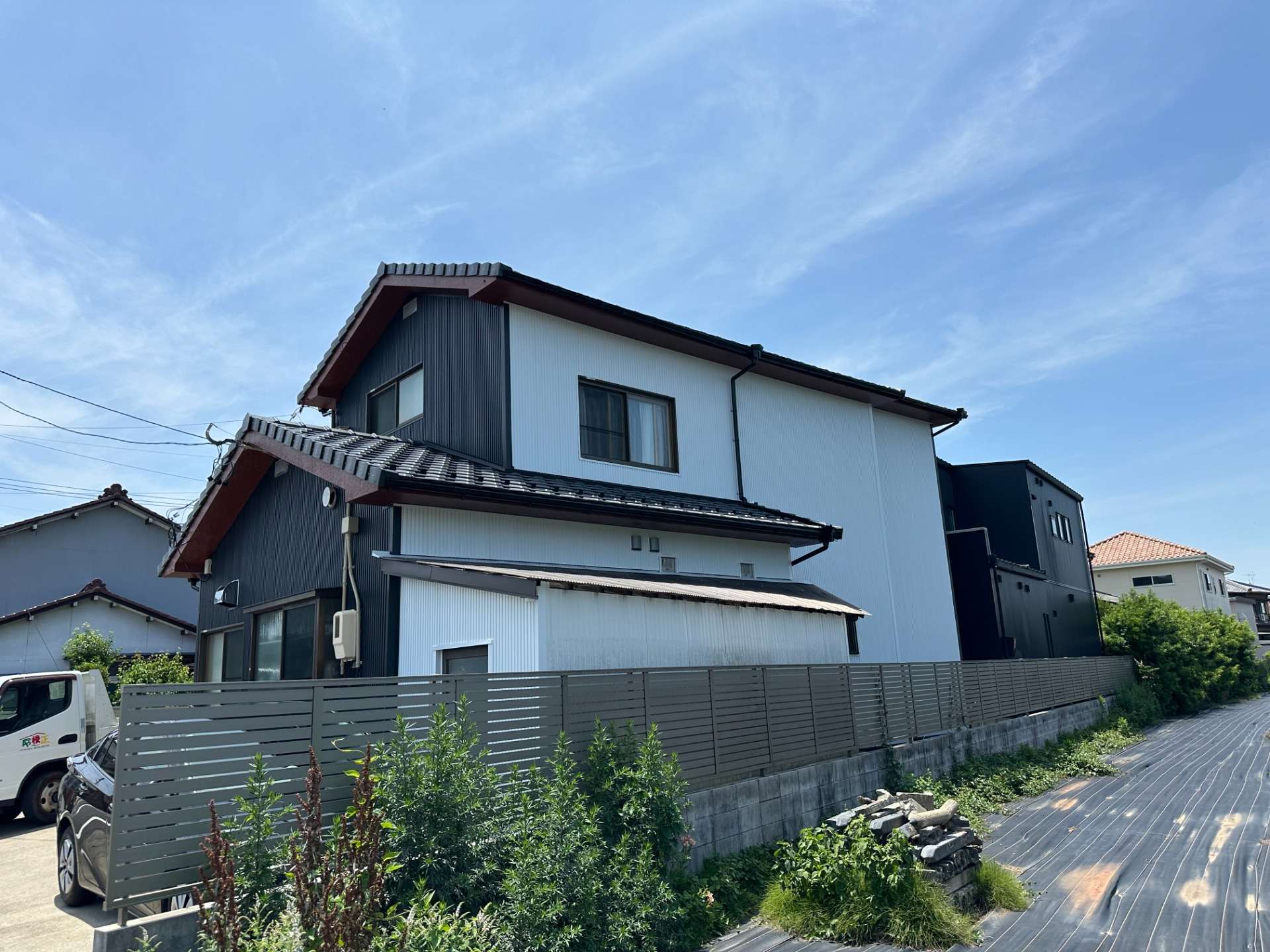 2025年7月施工　屋根の葺き替え　外壁カバー工法　岐阜市　S様邸