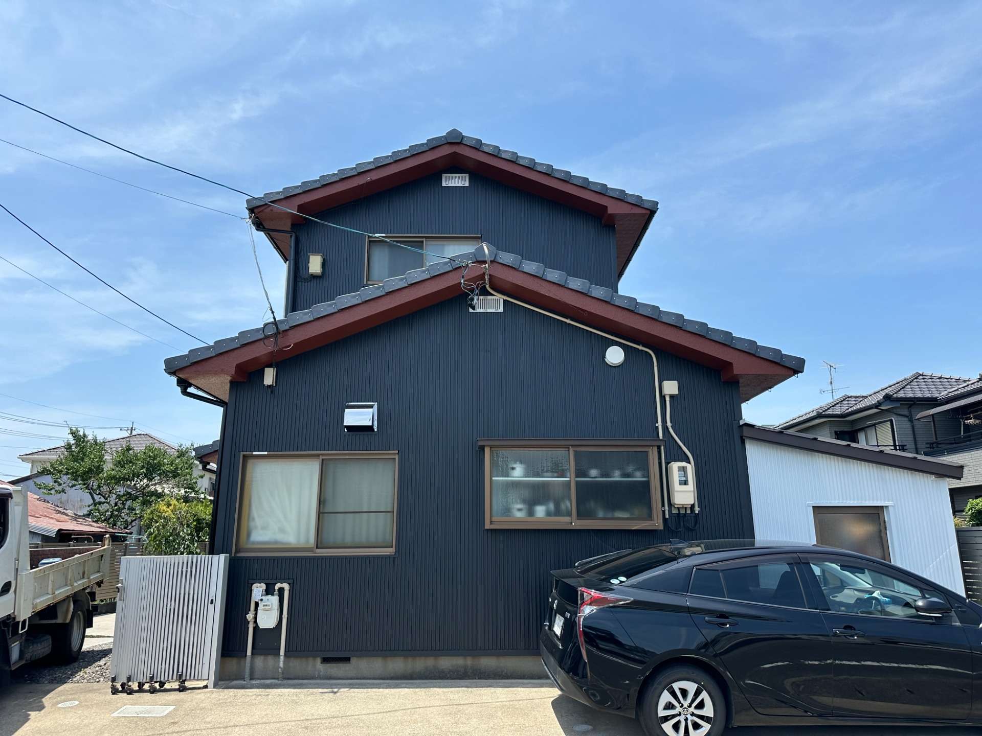 2025年7月施工　屋根の葺き替え　外壁カバー工法　岐阜市　S様邸