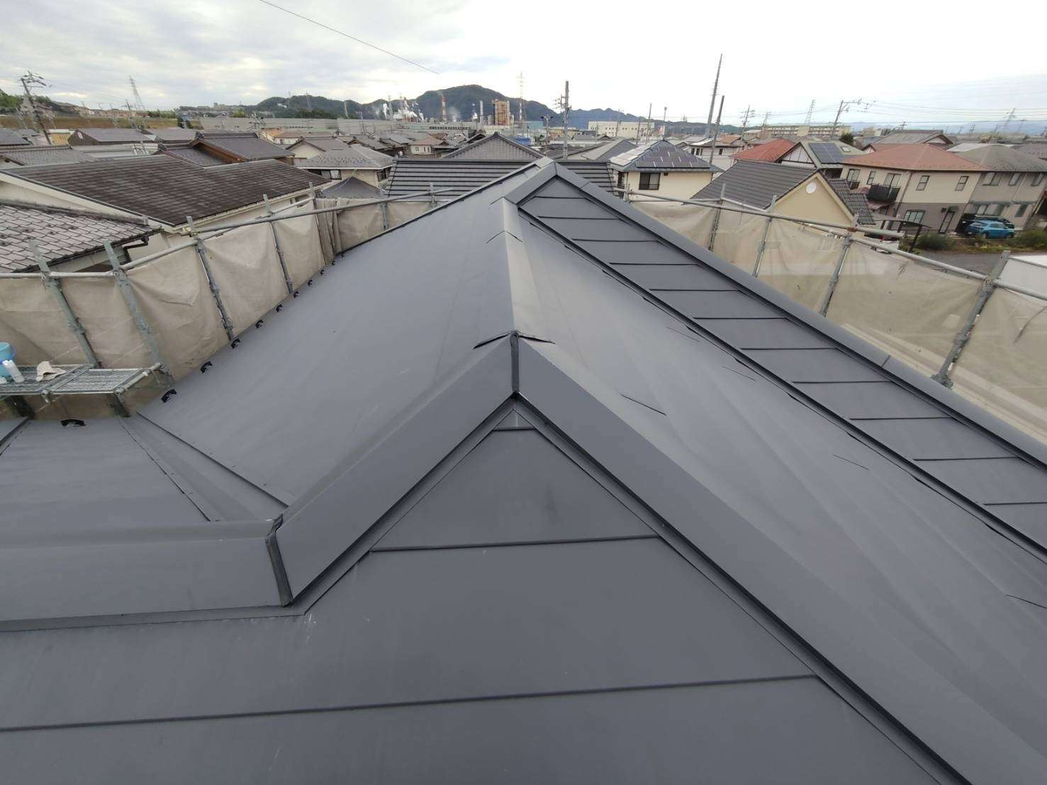 2025年11月施工　屋根カバー工法　屋根板金カバー工法　可児市F様邸