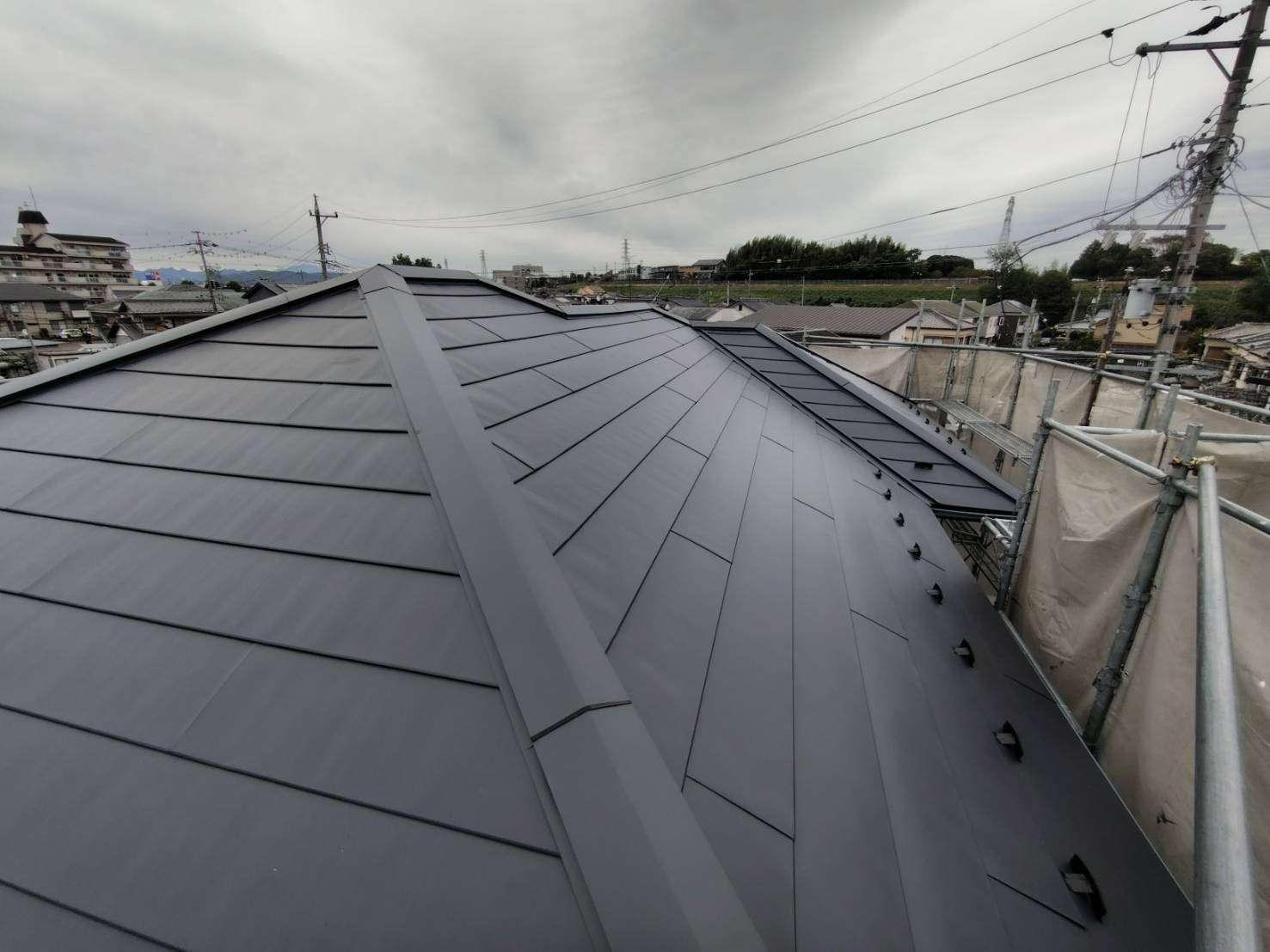 2025年11月施工　屋根カバー工法　屋根板金カバー工法　可児市F様邸