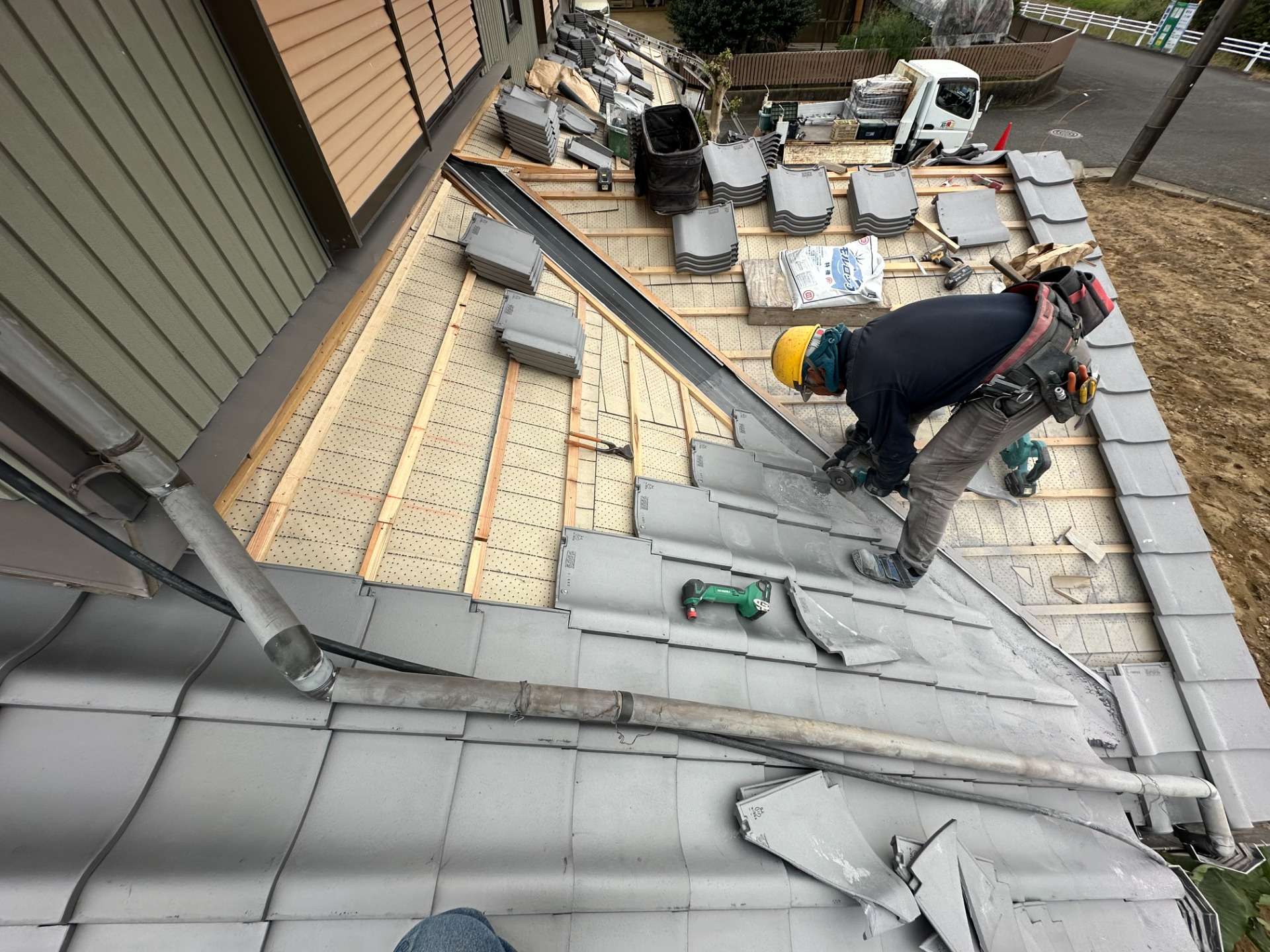 2025年12月施工　屋根の葺き替え　屋根の張り替え　岐阜市江口　F様邸