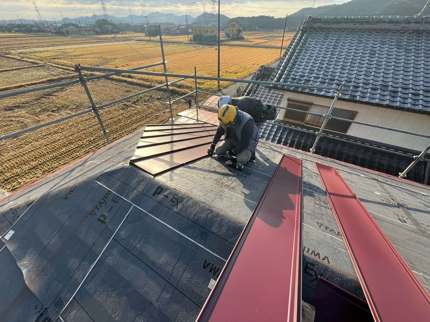 2025年12月施工　屋根カバー工法　屋根板金カバー工法　岐阜市福富　M様邸