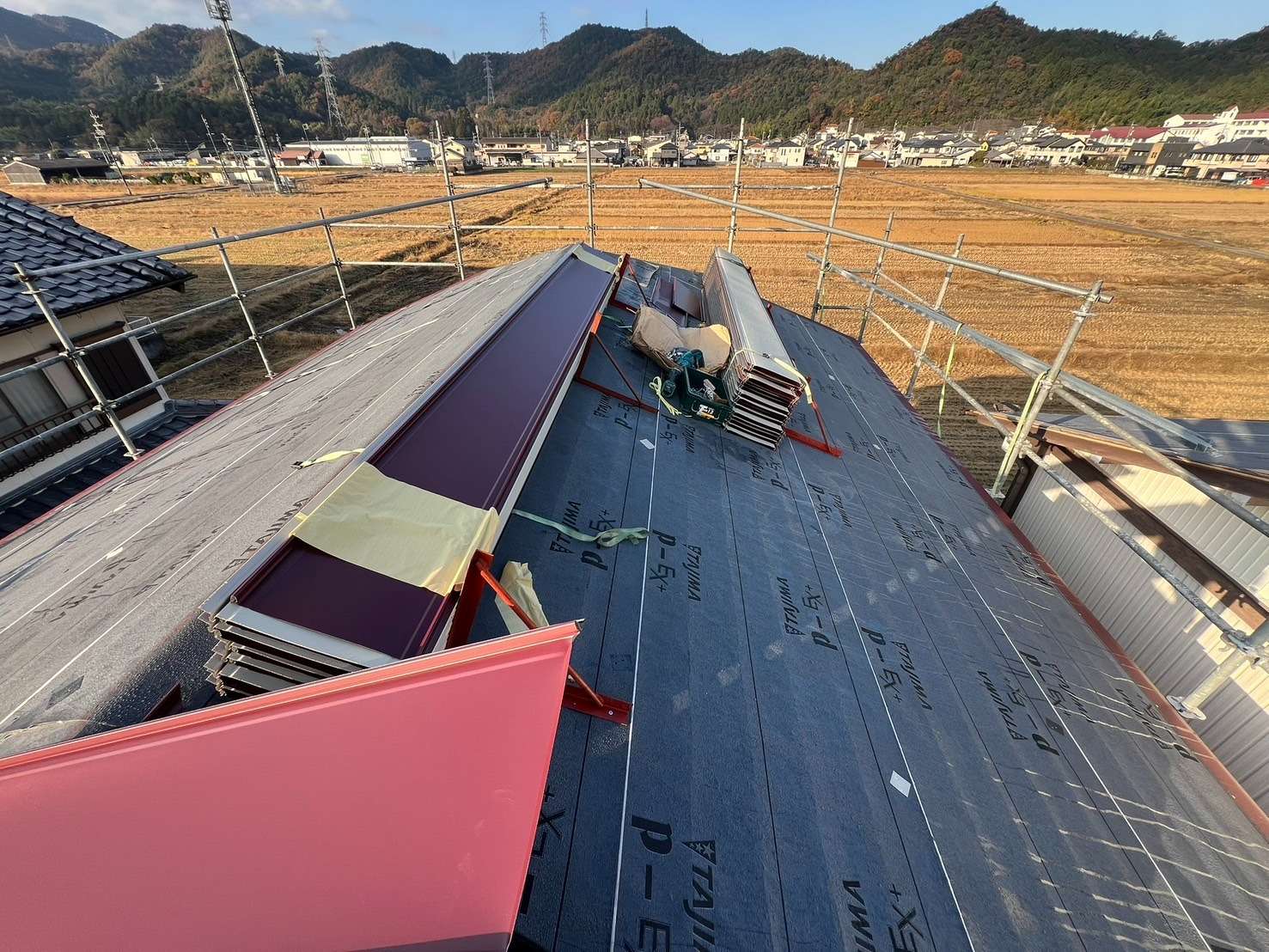 2025年12月施工　屋根カバー工法　屋根板金カバー工法　岐阜市福富　M様邸