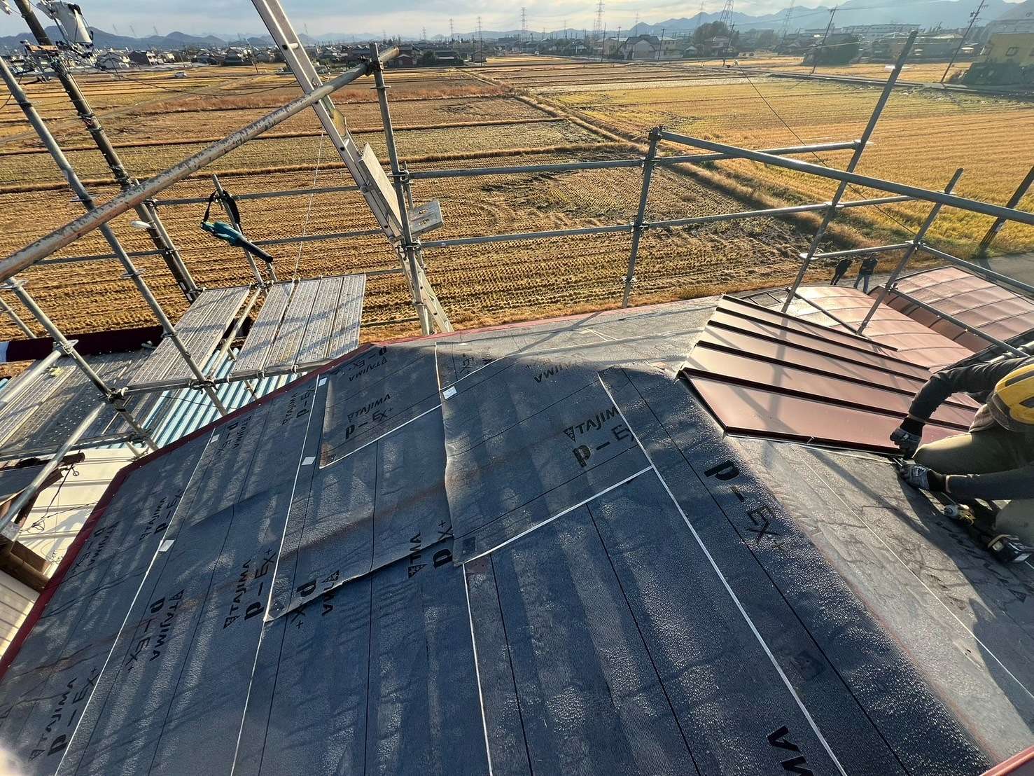 2025年12月施工　屋根カバー工法　屋根板金カバー工法　岐阜市福富　M様邸