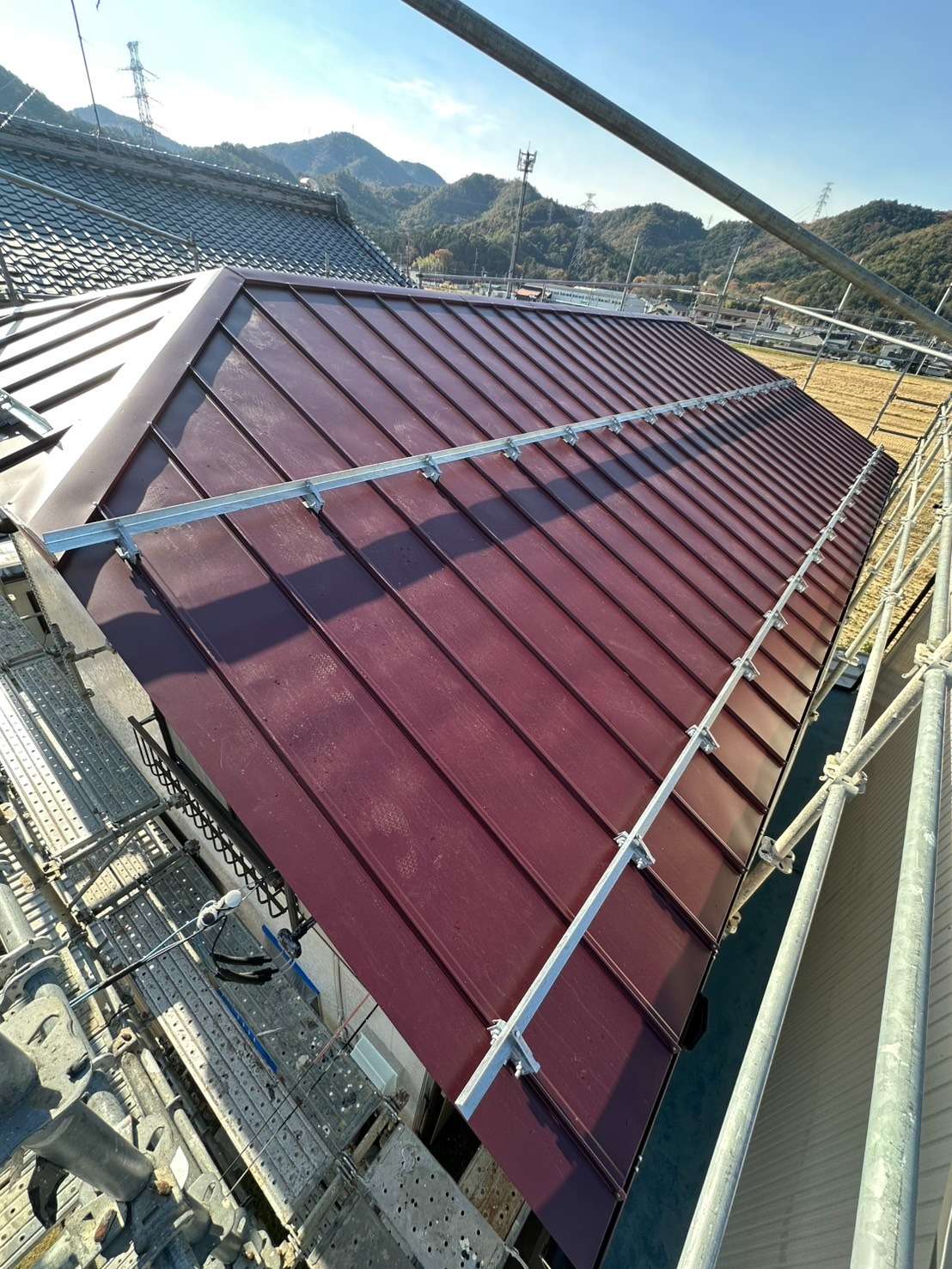 2025年12月施工　屋根カバー工法　屋根板金カバー工法　岐阜市福富　M様邸