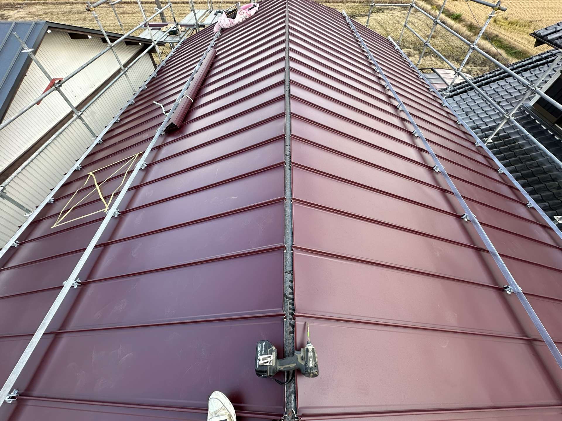 2025年12月施工　屋根カバー工法　屋根板金カバー工法　岐阜市福富　M様邸