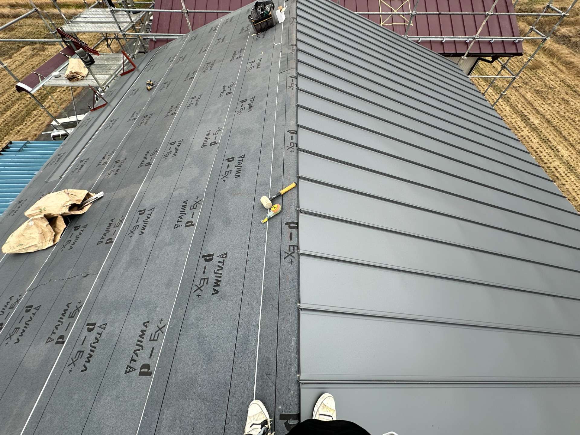 2025年12月施工　屋根の葺き替え　あまとい工事　岐阜市福富W様邸