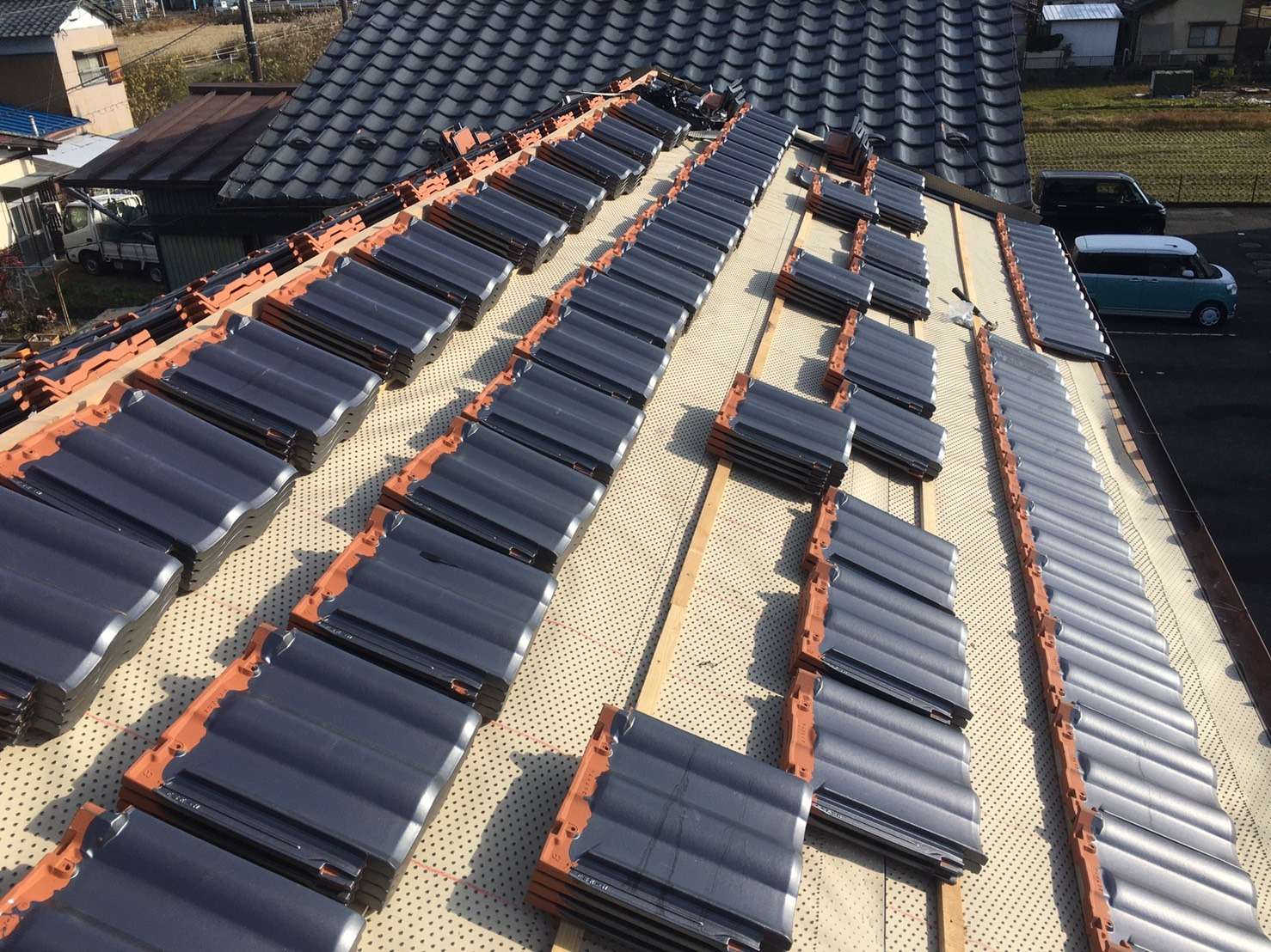 2026年1月施工　屋根の葺き替え　山県市M様邸