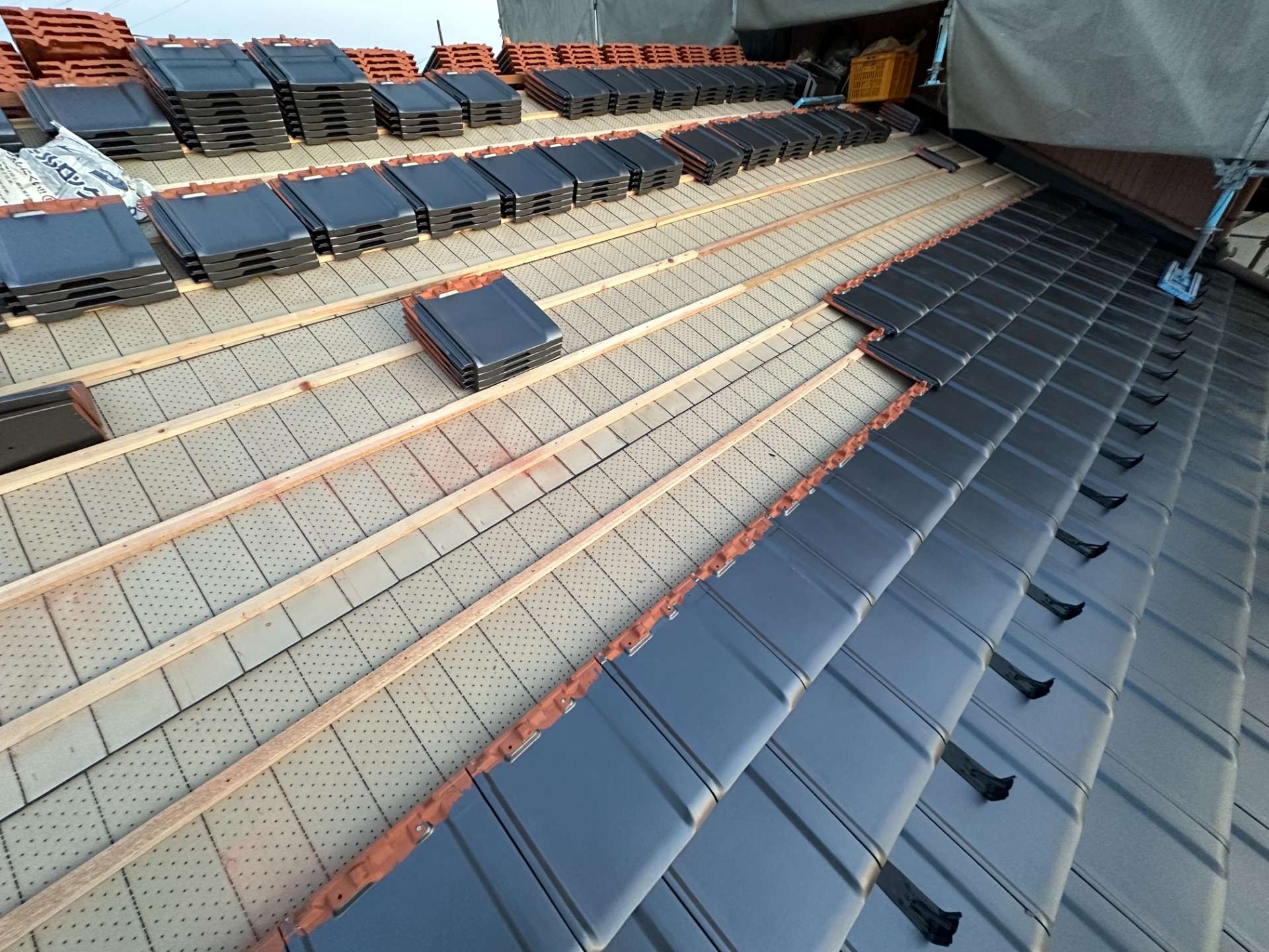 2026年2月施工　屋根の葺き替え　岐阜市T様邸