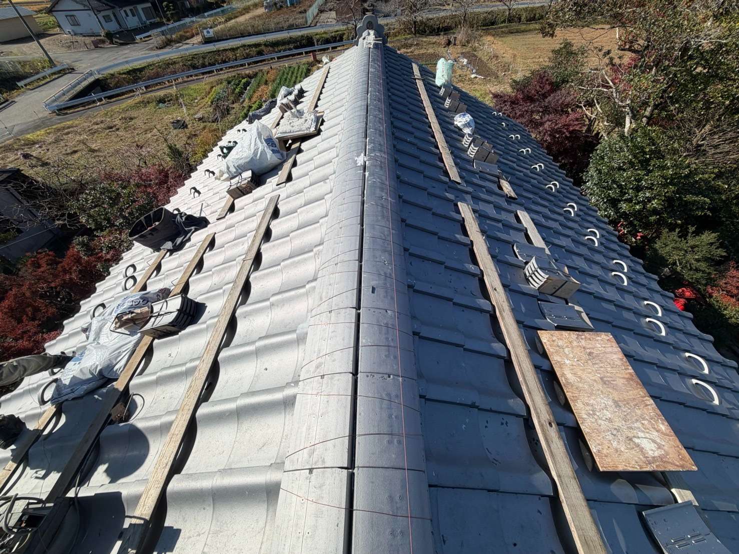 2026年2月施工　屋根の葺き替え　山県市T様邸