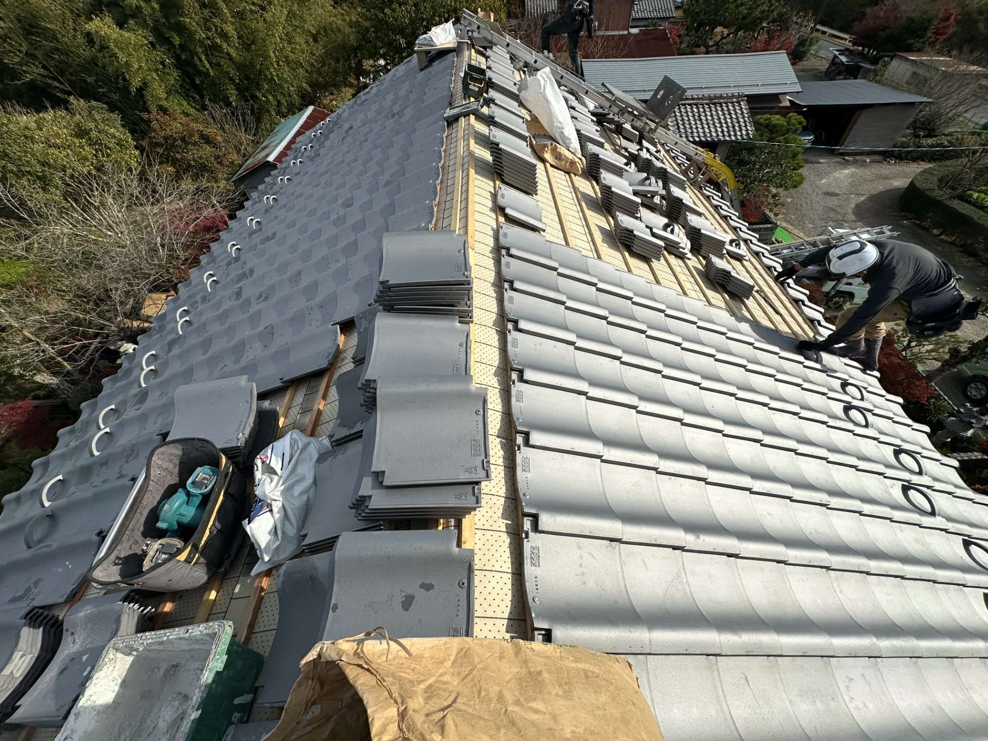 2026年2月施工　屋根の葺き替え　山県市T様邸