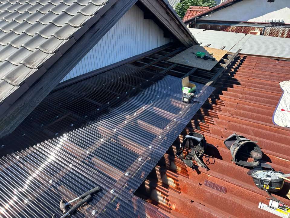 2026年10月施工　【各務原市三井町】築25年　ポリカ屋根の張り替え