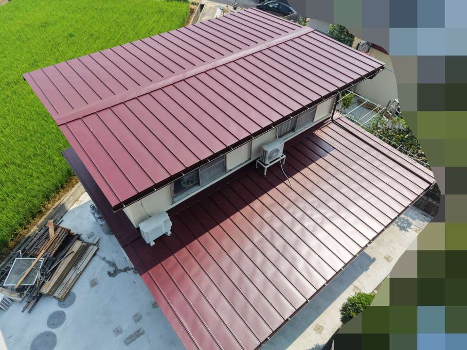 2026年10月施工　【三重県桑名市】築35年　屋根の葺き替え　あまどい工事 軒天井板金工事　破風板金巻き工事