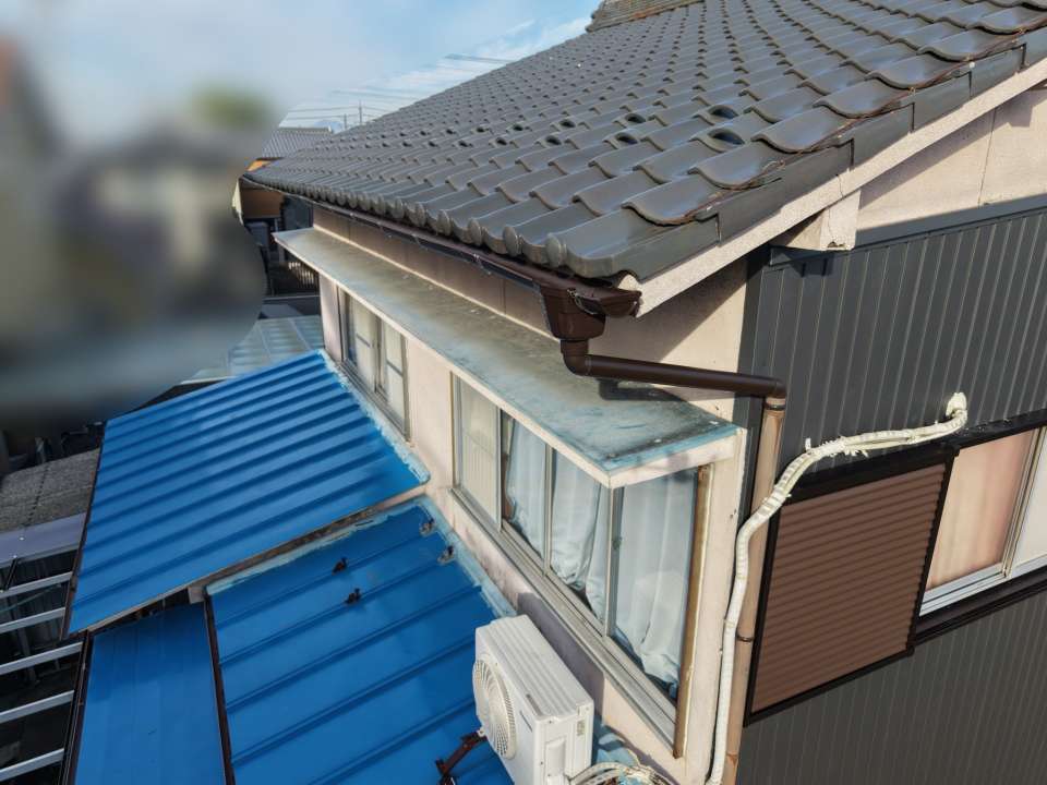 2026年10月施工　【岐阜市六条】築40年　外壁の張り替え　あまどい工事　ポリカ波板張り替え工事